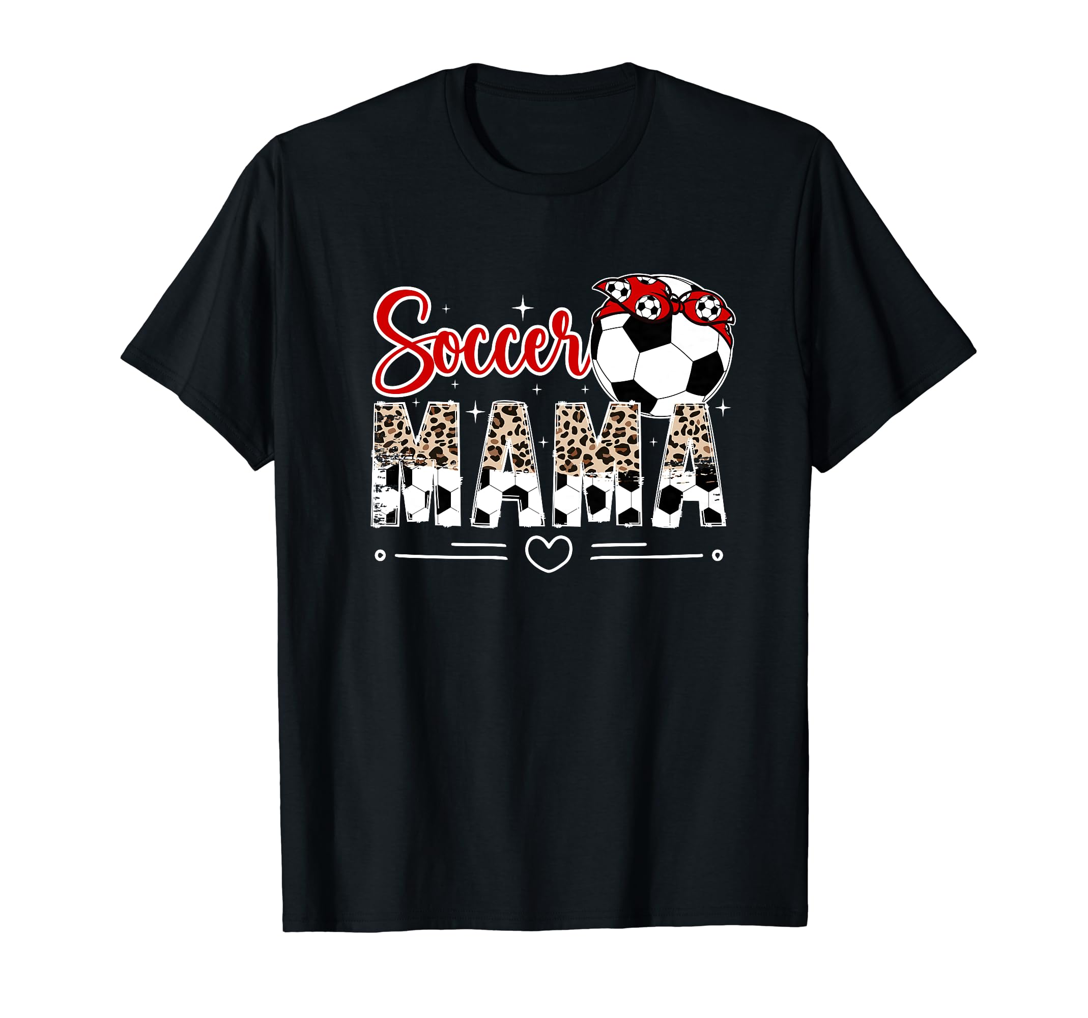 Soccer Mama Leopard Soccer Mom Soccer T-Shirt - Graphic Print Unisex