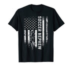 Usa American Flag Proud Soccer T-Shirt - Custom Art Print for Adults