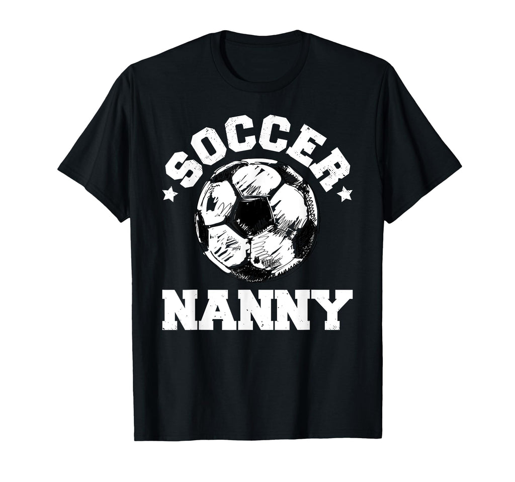 Soccer Nanny Soccer Ball Distressed T-Shirt - Trendy Graphic Men Women