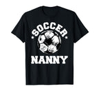 Soccer Nanny Soccer Ball Distressed T-Shirt - Trendy Graphic Men Women