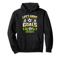 Soccer Player Lives About Goals Soccer Ball Hoodie - Unique Graphic Unisex
