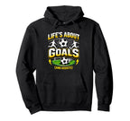 Soccer Player Lives About Goals Soccer Ball Hoodie - Unique Graphic Unisex
