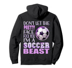 Soccer Beauty Soccer Beast Kicking Hoodie - Streetwear Style for Adults