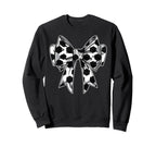 Soccer Ball Coquette Bow Game Day Sweatshirt - Aesthetic Graphic Unisex