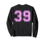 39 Number Thirty Nine Sports Varsity Sweatshirt - Custom Art Print Unisex