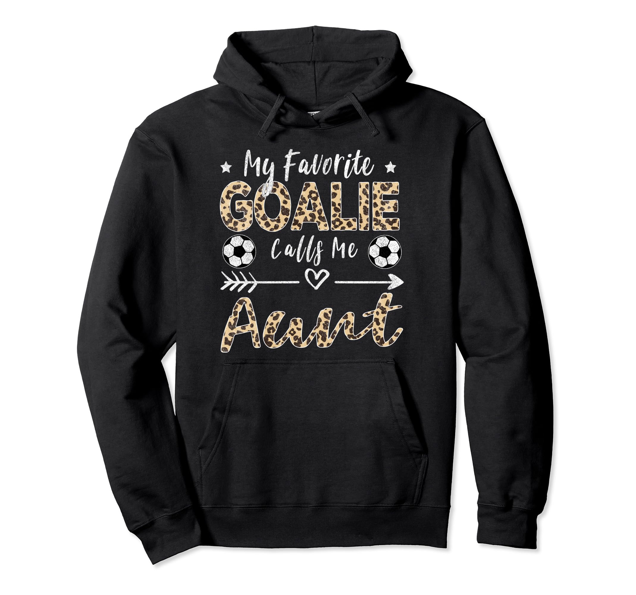 My Favorite Goalie Calls Me Aunt Hoodie - Minimalist Print for Adults
