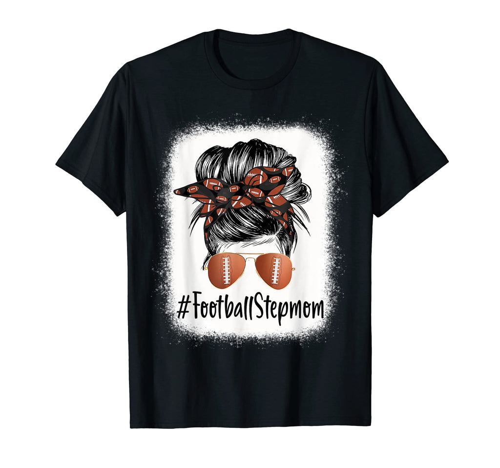 Bleached Football Stepmom Life Messy T-Shirt - Minimalist Print Men Women