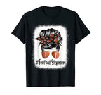Bleached Football Stepmom Life Messy T-Shirt - Minimalist Print Men Women
