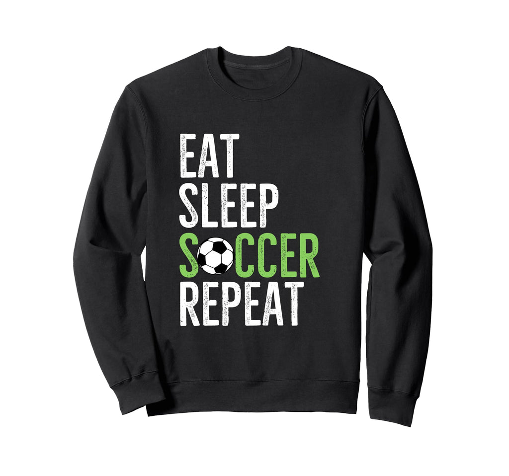 Eat Sleep Soccer Repeat Sport Sweatshirt - Trendy Graphic for Adults