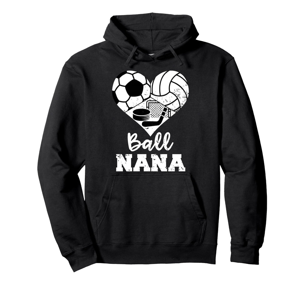 Ball Nana Heart Funny Soccer Volleyball Hoodie - Custom Art Print Unisex