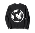 Funny Soccer T Soccer Love Ball Heart Sweatshirt - Unique Graphic Men Women
