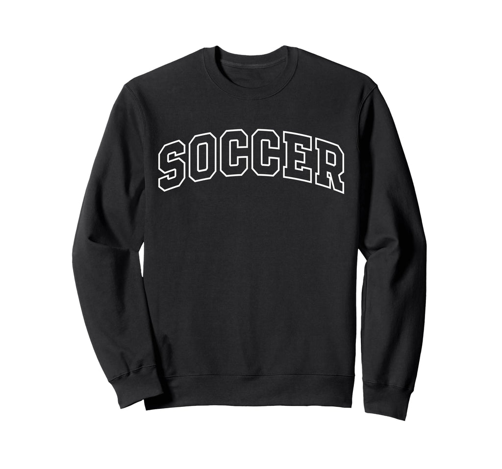 Soccer Funny Athletic Lettering Sweatshirt - Aesthetic Graphic for Adults