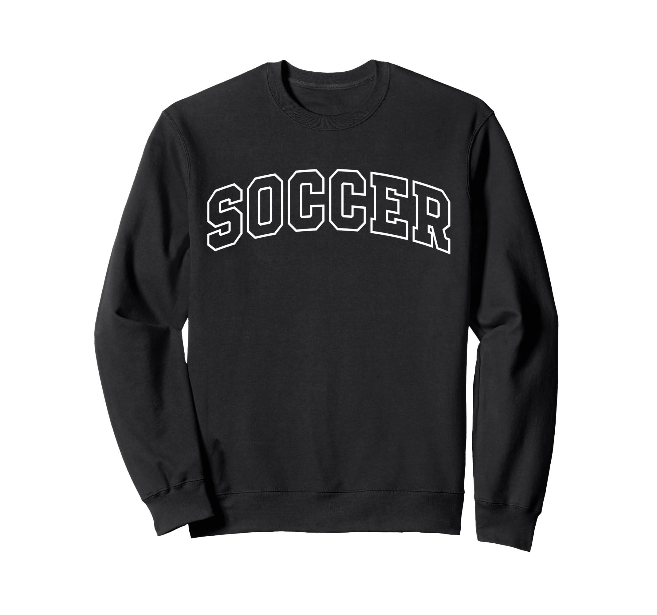 Soccer Funny Athletic Lettering Sweatshirt - Aesthetic Graphic for Adults