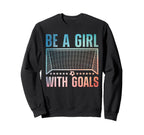 Funny Soccer Art Soccer Player Sweatshirt - Minimalist Print Men Women