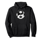 Yin Yang Soccer Art Hoodie - Fun Novelty Design for Adults