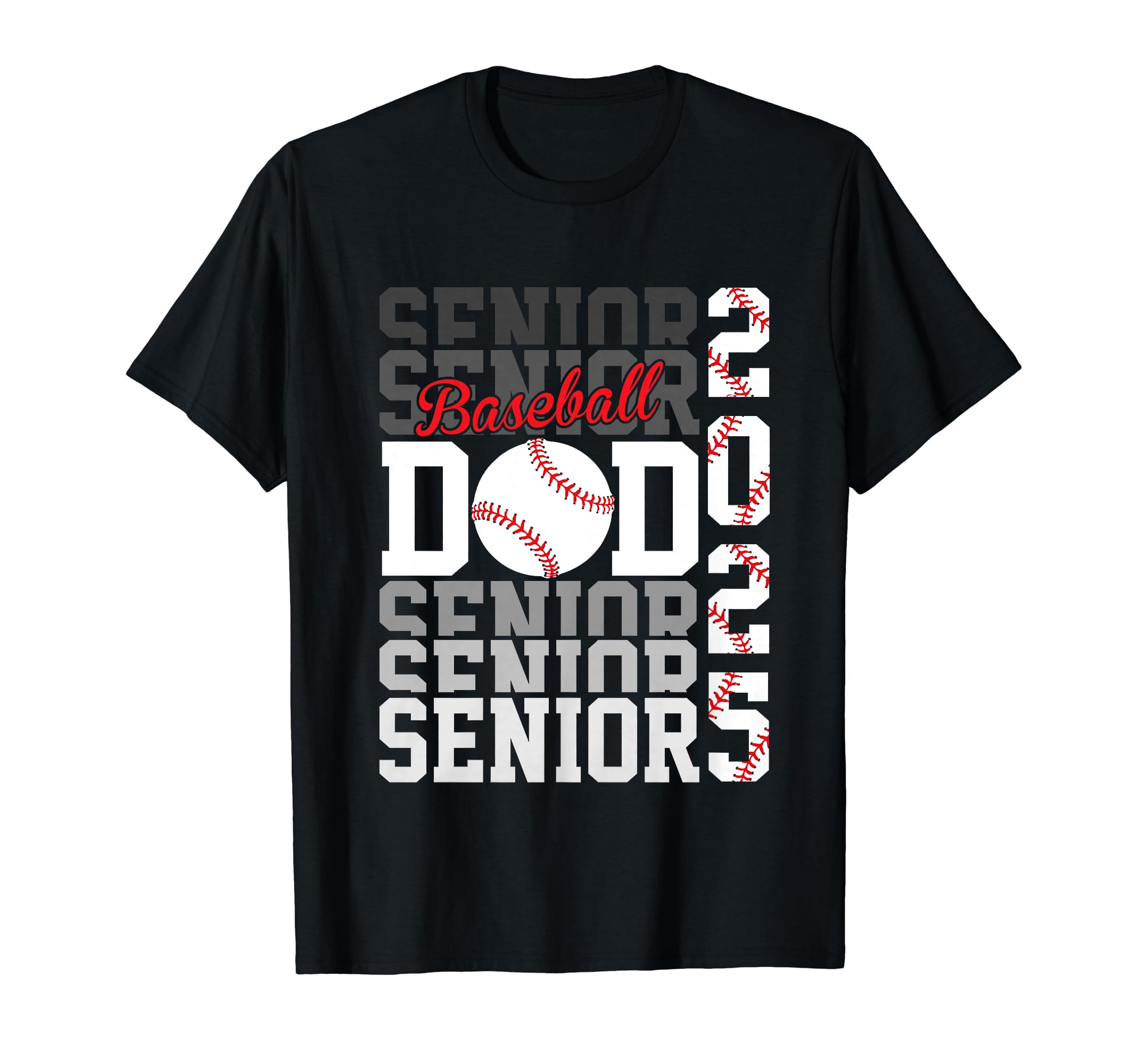 Baseball Senior Dad Class 2025 T-Shirt - Streetwear Style for Adults