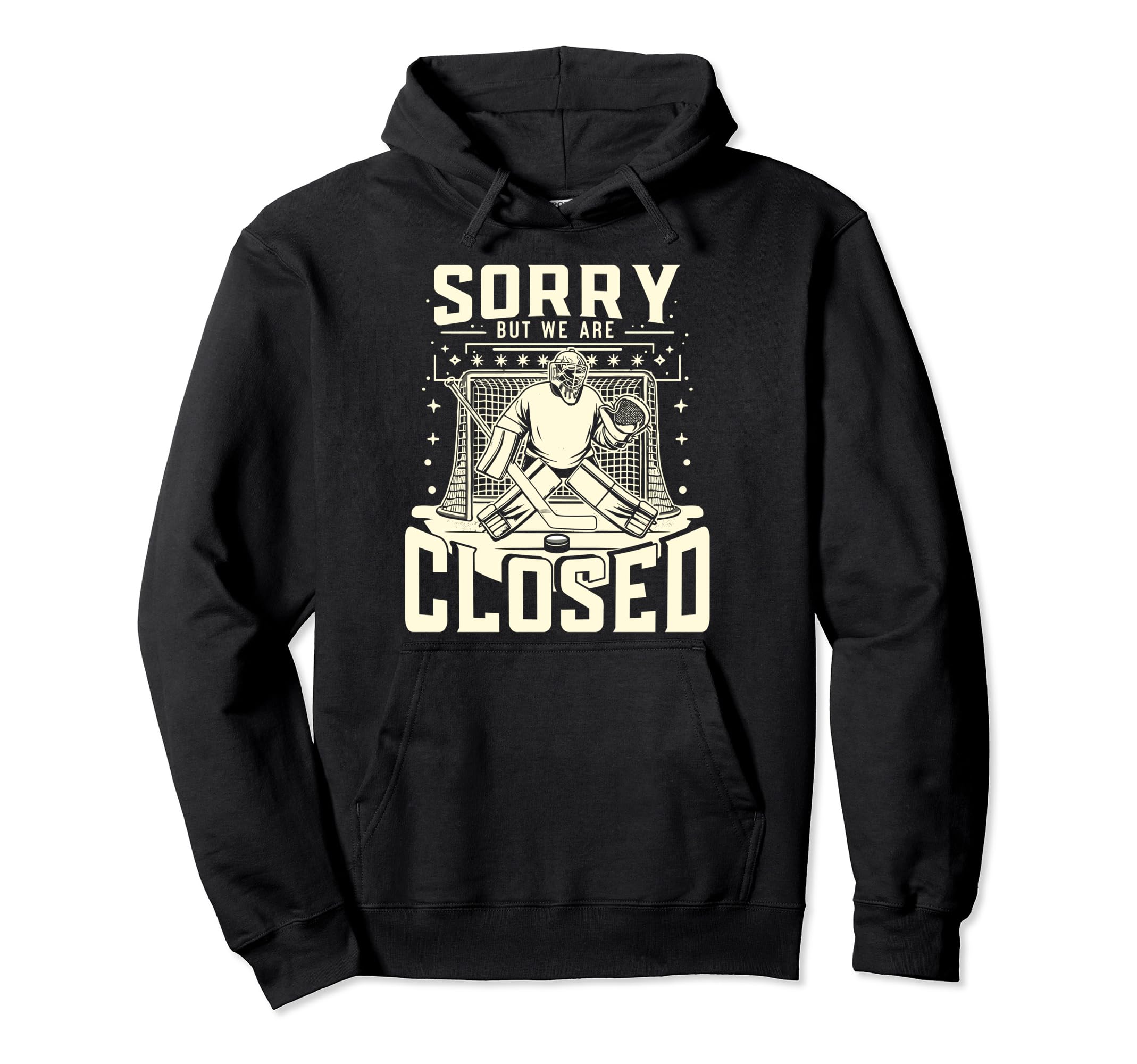 Goalie Goalkeeper Ice Hockey Player Hoodie - Fun Novelty Design for Adults