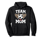 Team Mom Heart Soccer Team Mom Hoodie - Casual Everyday Wear for Adults