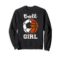 Ball Funny Soccer Basketball Gameday Sweatshirt - Trendy Graphic for Adults