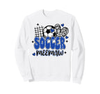 Soccer Meemaw Leopard Funny Soccer Sweatshirt - Streetwear Style Men Women