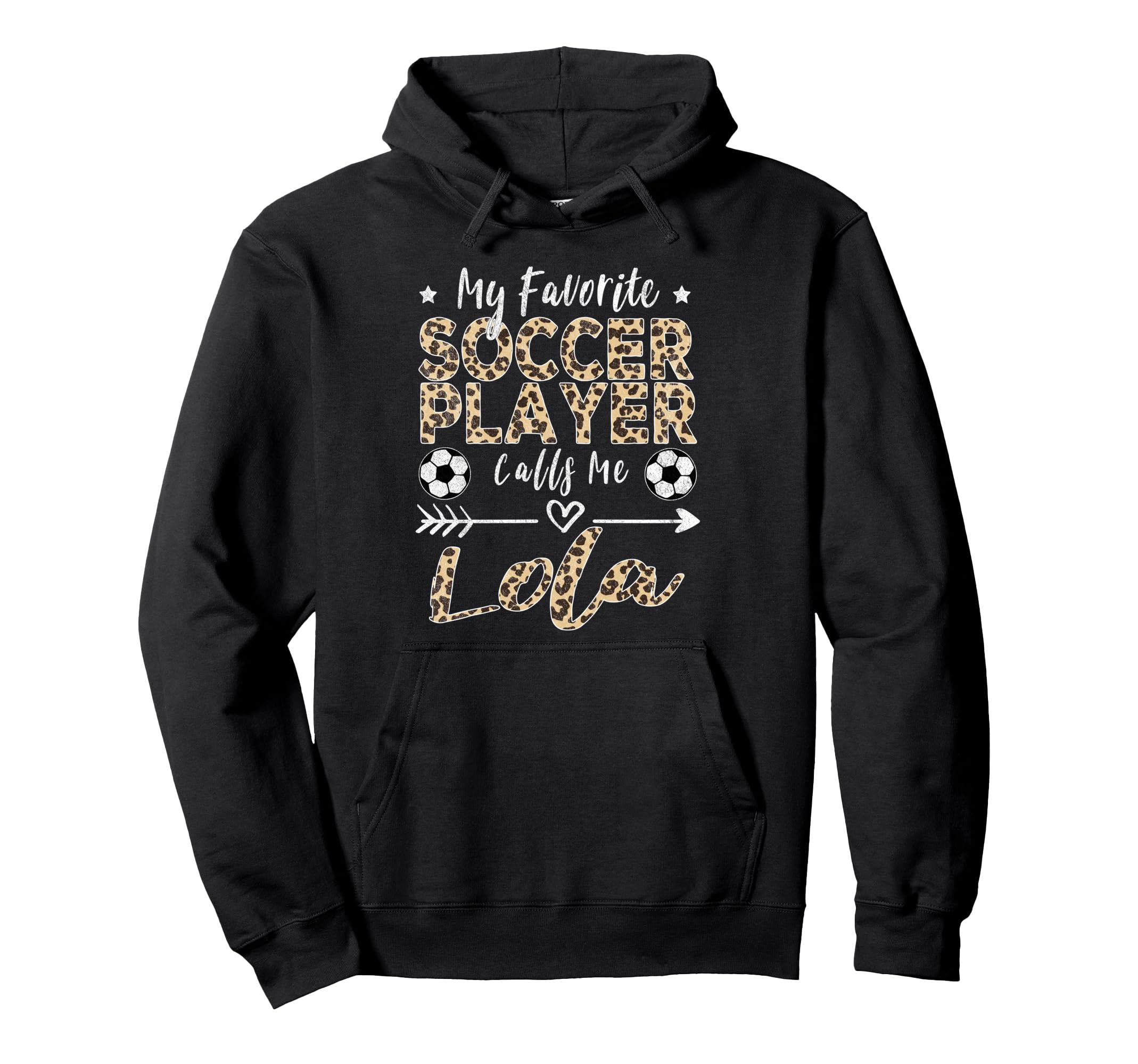 My Favorite Soccer Player Calls Me Lola Hoodie - Graphic Print for Adults