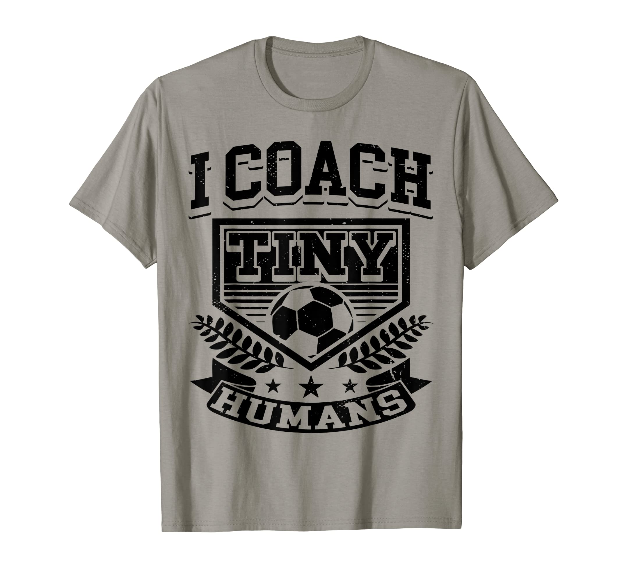 I Coach Tiny Humans Soccer Sports T-Shirt - Minimalist Print for Adults