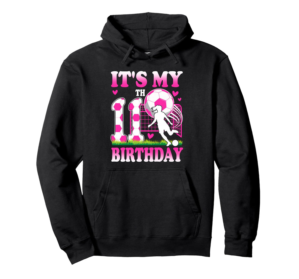 11 Year Old Birthday Soccer Themed Hoodie - Trendy Graphic for Adults