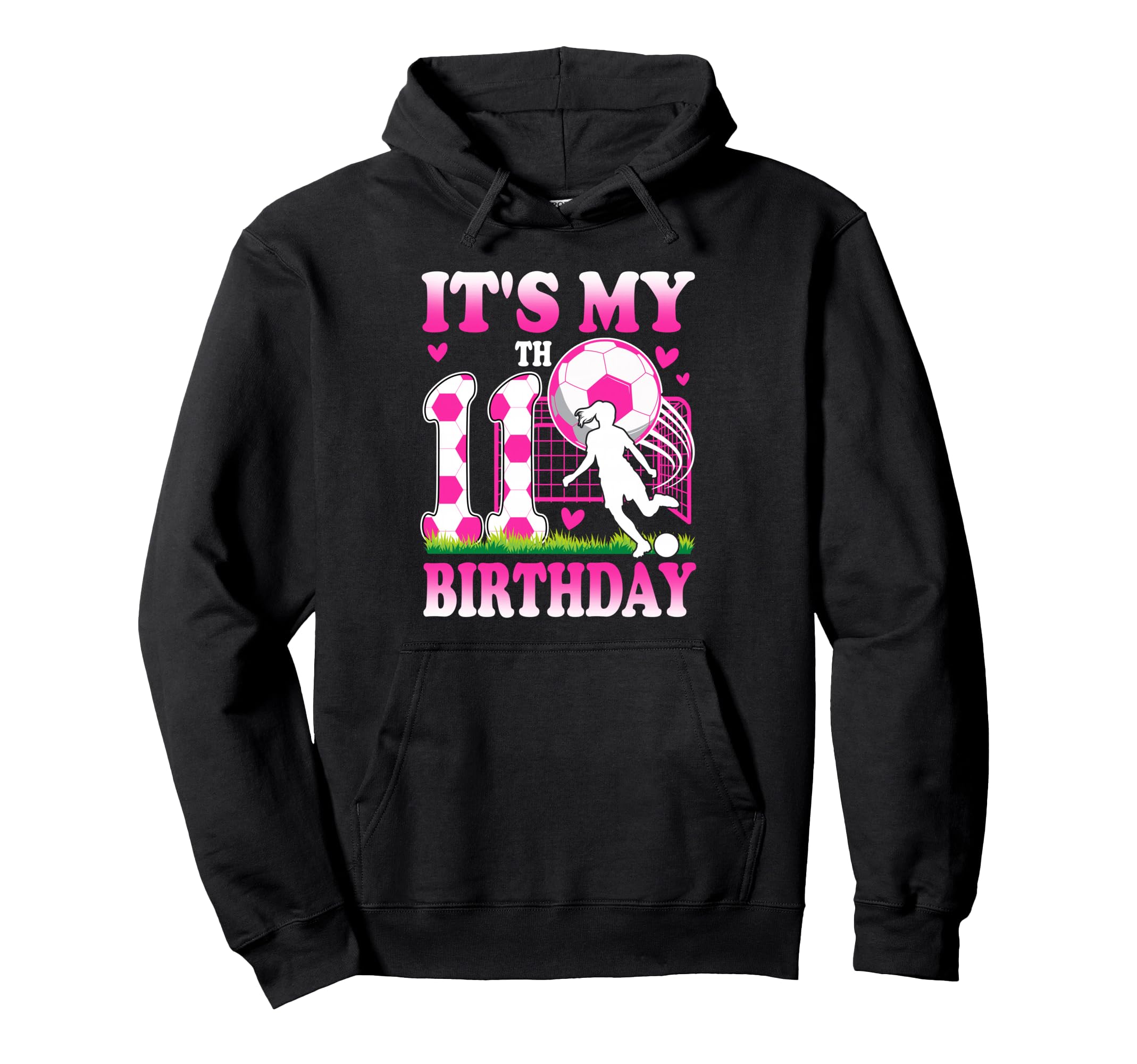 11 Year Old Birthday Soccer Themed Hoodie - Trendy Graphic for Adults
