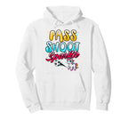 Pass Shoot Sparkle Soccer Fan Unicorn Hoodie - Unique Graphic Men Women