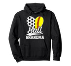 Ball Grandma Heart Soccer Softball Hoodie - Minimalist Print Men Women