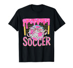 Girly Soccer Coquette Bow Ice Cream T-Shirt - Custom Art Print Men Women