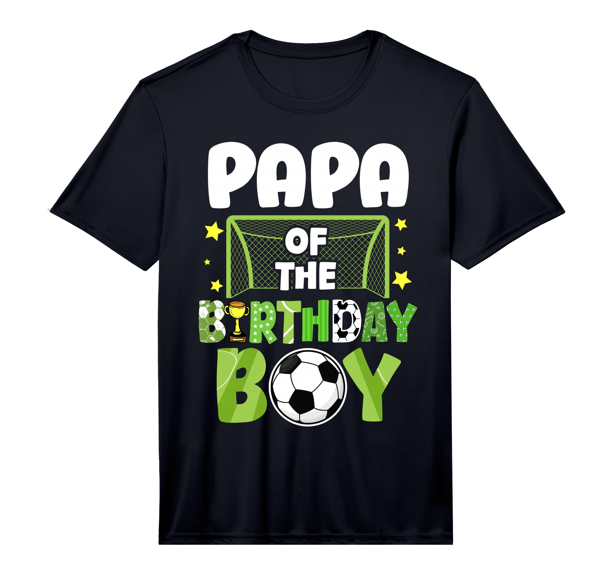 Mens Soccer Papa Birthday Party Soccer T-Shirt - Novelty Apparel Men Women