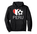 Peru Soccer Peruvian Flag Love Hoodie - Casual Everyday Wear Unisex