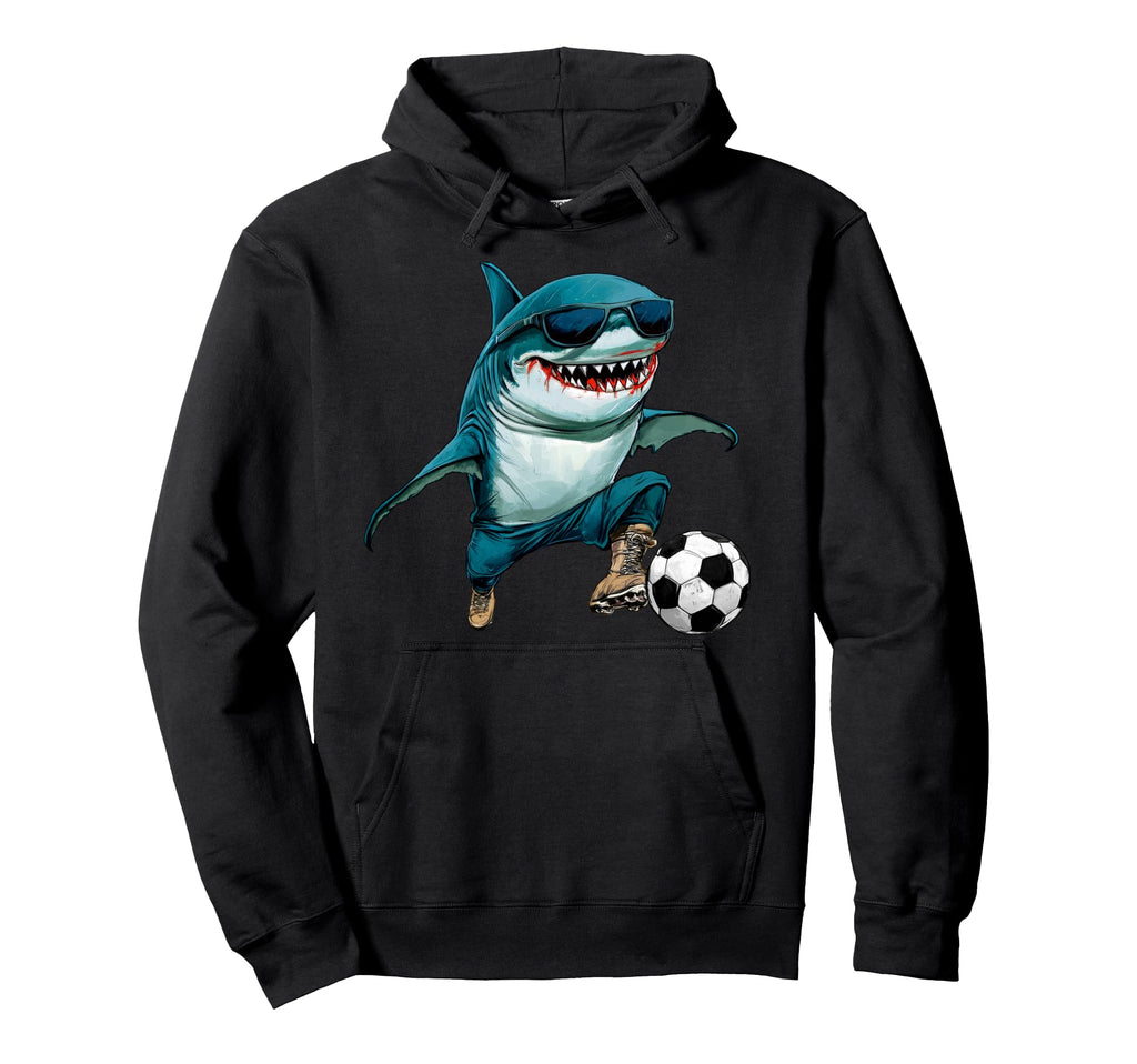 Football Shark Hoodie - Minimalist Print Men Women