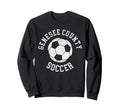 Genesee County Soccer Distressed 90S Sweatshirt - Trendy Graphic for Adults