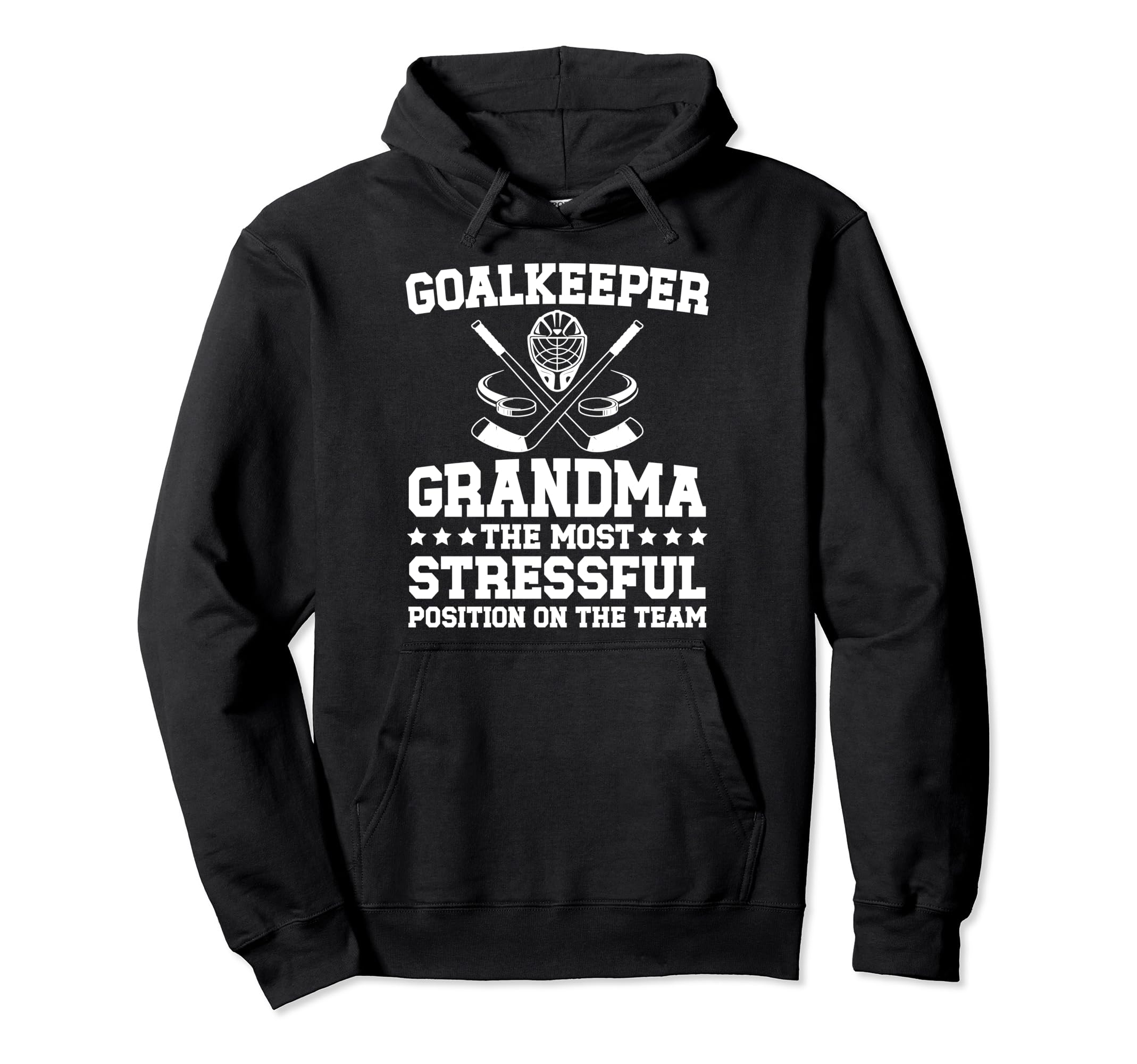 Funny Hockey Goalkeeper Grandma Hockey Hoodie - Graphic Print Men Women