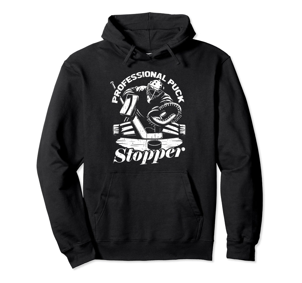 Hockey Puck Goalkeeper Ice Goalie Puck Hoodie - Casual Everyday Wear Unisex