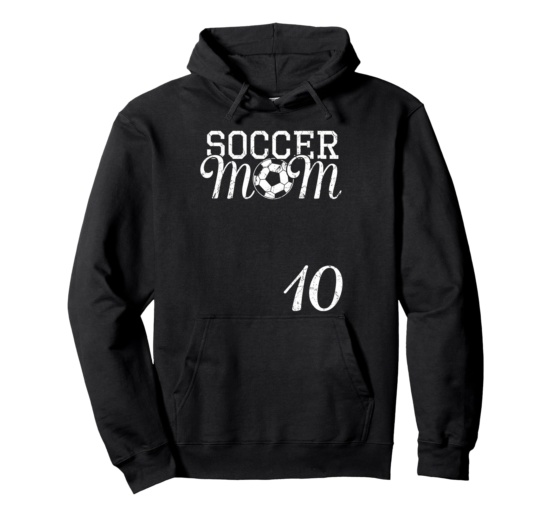 Soccer Mom Jersey Number 10 Favorite Player Hoodie - Graphic Print Unisex