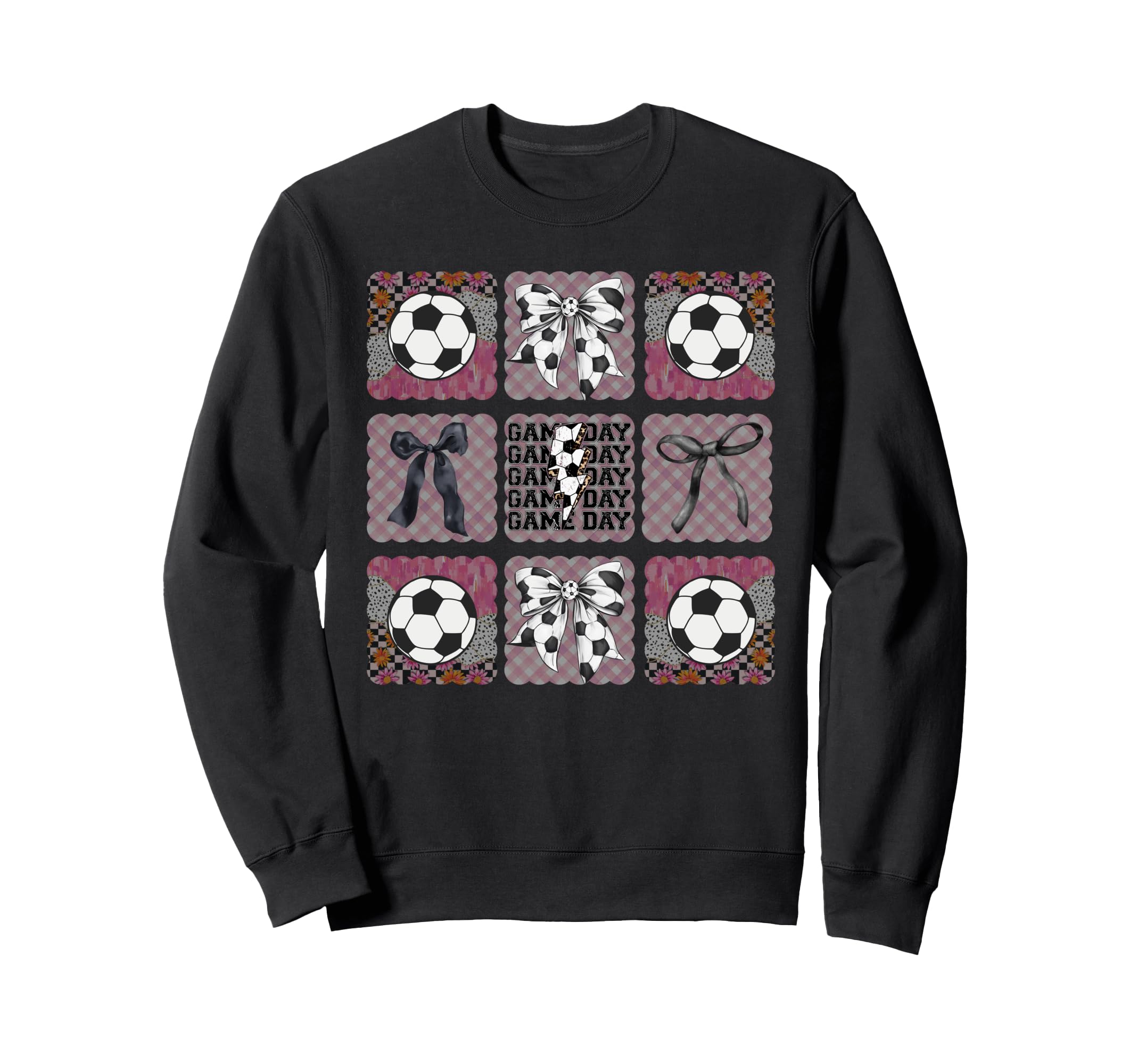 Coquette Bow Preppy Soccer Mom Sweatshirt - Fun Novelty Design Unisex