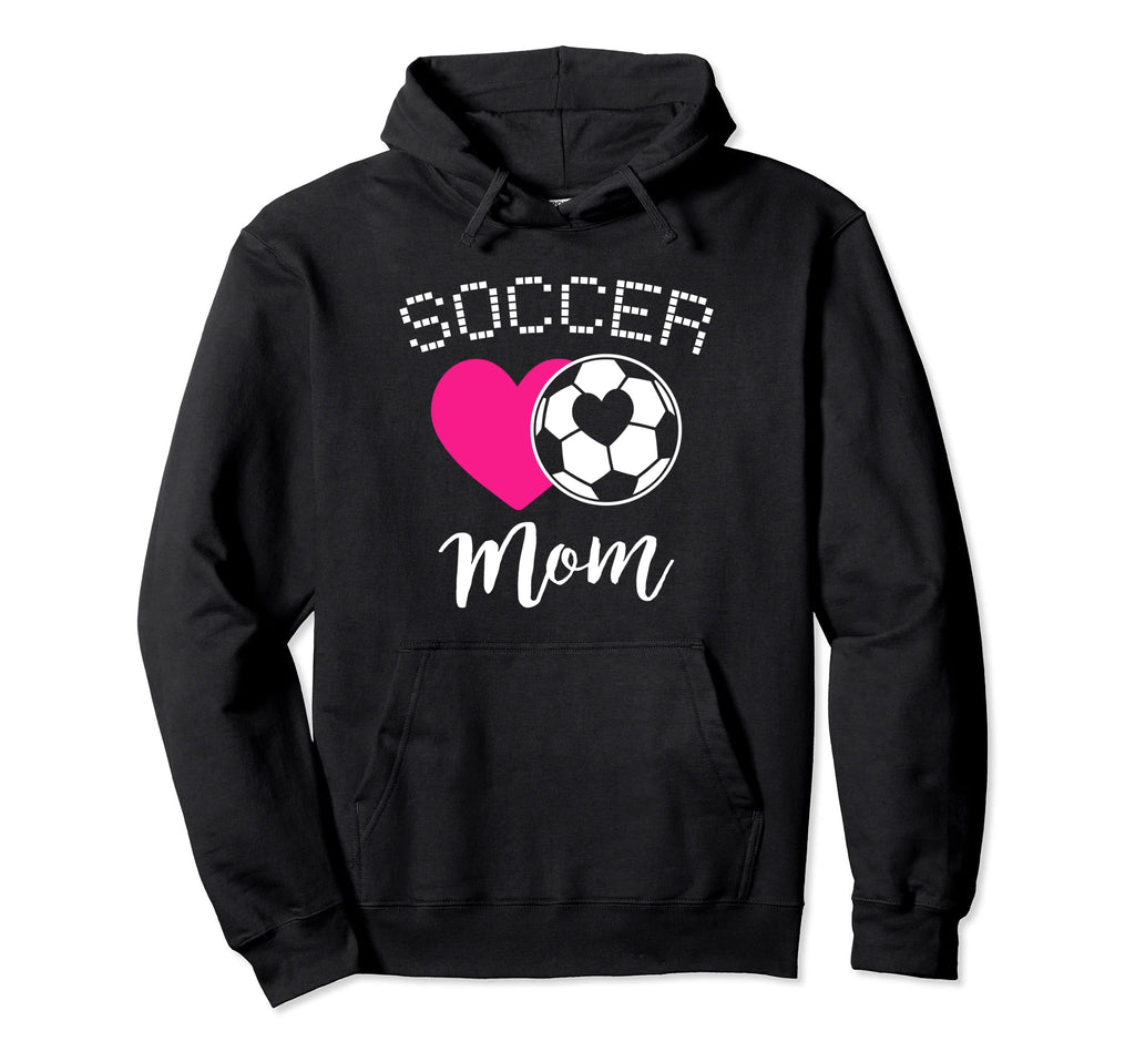 Soccer Mom Love Heart Mama Mommy Mother Hoodie - Minimalist Print Men Women