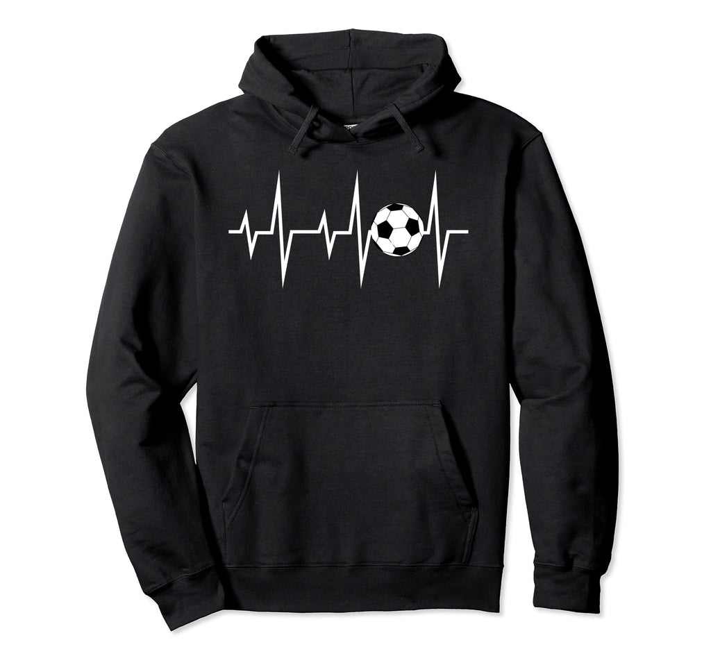Soccer Heartbeat Ekg Love Soccer Hoodie - Casual Everyday Wear Unisex
