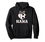 Ball Nana Baseball Soccer Heart Mothers Hoodie - Graphic Print Men Women