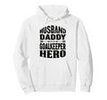 Husband Daddy Goalkeeper Hero Goalkeeper Hoodie - Trendy Graphic Men Women