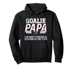 Ice Hockey Goalie Papa Funny Ice Hoodie - Fun Novelty Design for Adults