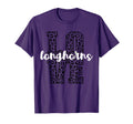 Longhorns Love Team Mascot School T-Shirt - Novelty Apparel for Adults