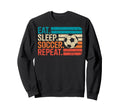 Eat Sleep Soccer Repet Goalie Player Sweatshirt - Streetwear Style Unisex