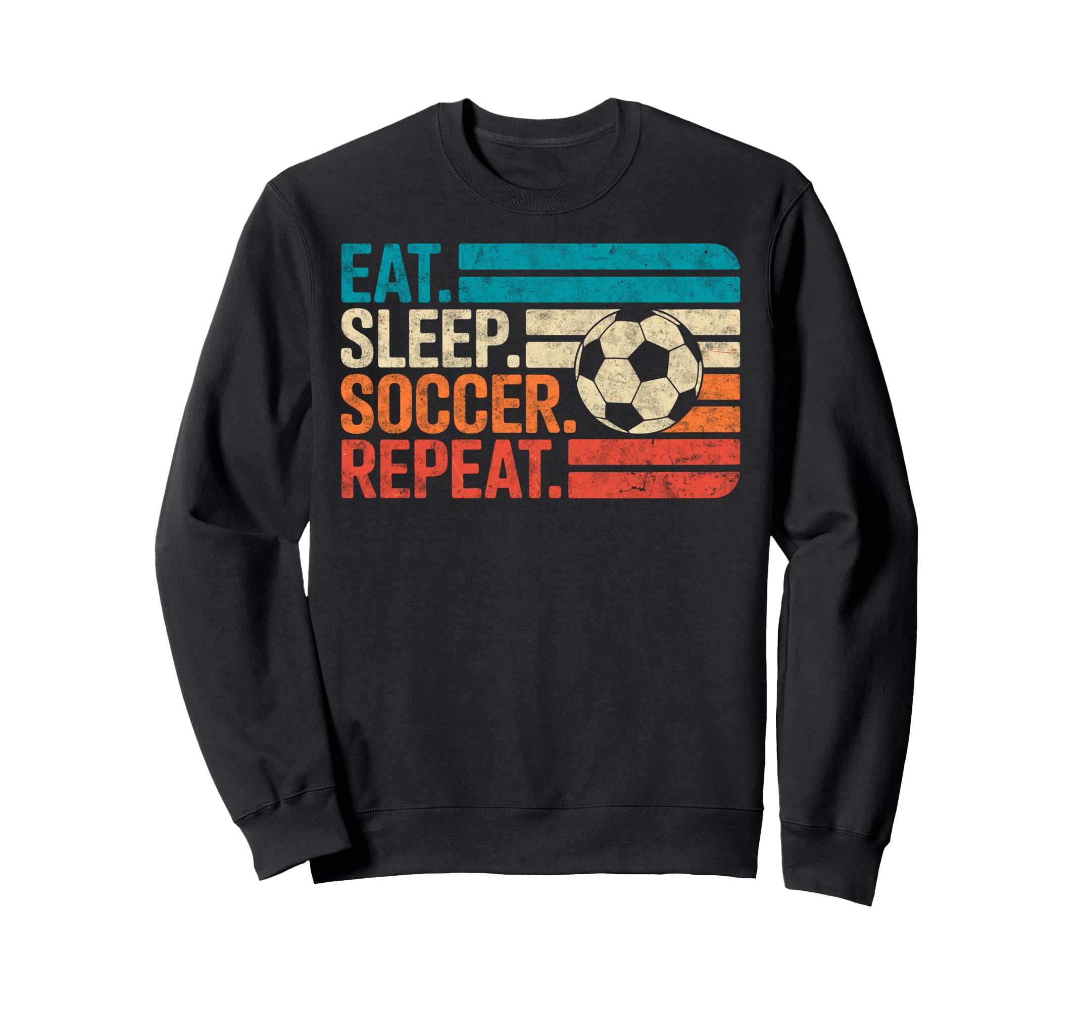 Eat Sleep Soccer Repet Goalie Player Sweatshirt - Streetwear Style Unisex