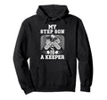 Hockey Keeper Step Mom Hockey Goalie Hoodie - Minimalist Print Men Women