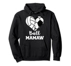 Ball Mamaw Heart Funny Soccer Volleyball Hoodie - Custom Art Print Unisex