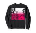 Eat Sleep Soccer Repeat Funny Sweatshirt - Aesthetic Graphic Unisex